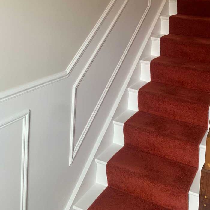 JD Joinery wall panelling on stairs
